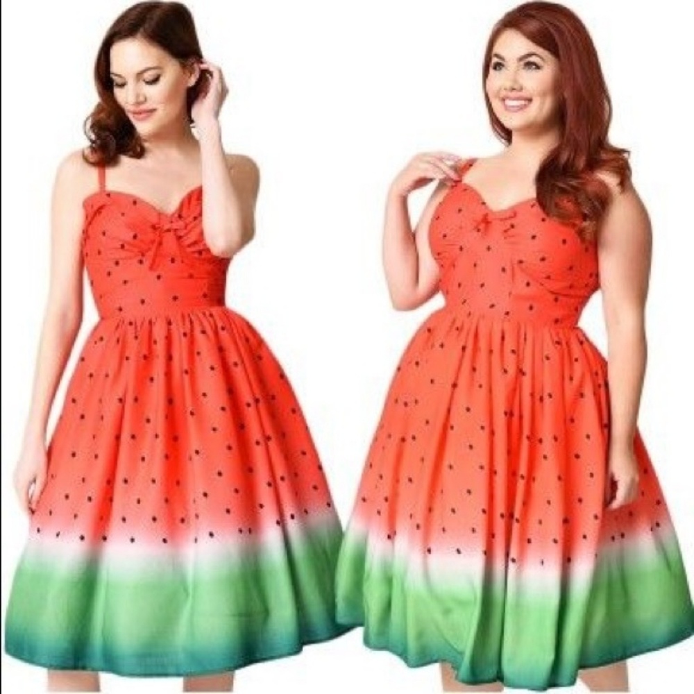 Unique Vintage Watermelon Dress NWT